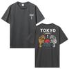 Tiger T Shirt Japanese Tokyo Back Print Men's Clothing Gang Gifts Tops Cotton Tees T Shirts For Men Streetwear