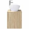 Bathroom Furniture Set Sonoma Oak Engineered Wood