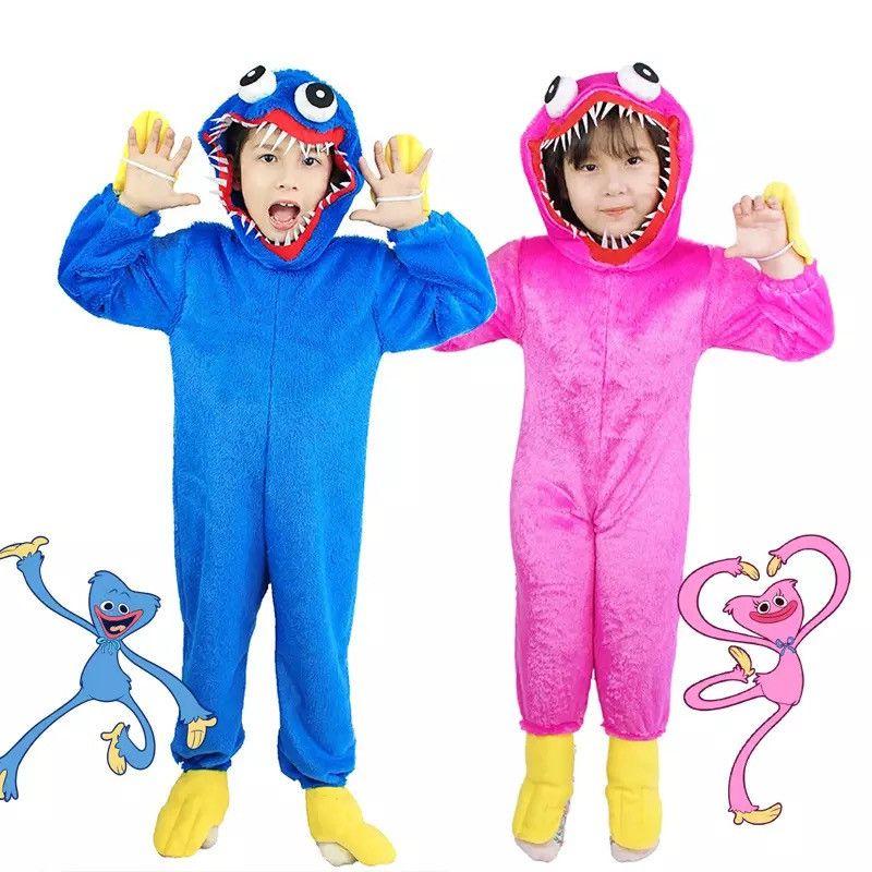 Playtime Kids Poppy Huggy Wuggy Pajamas Cosplay Costume Bodysuit Nightclothes