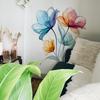 2 Pcs Simple Lines Yumei Flowers Bedroom Living Room Home Background Landscaping Decorative Wall Stickers