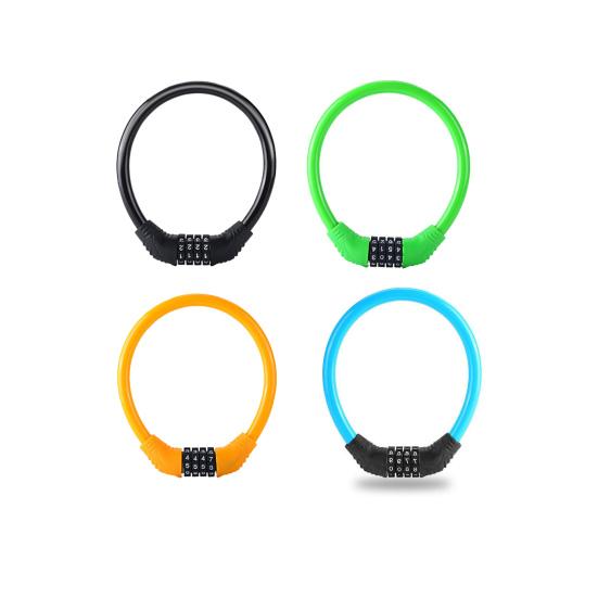 Bicycle Lock High Strength Rust-proof Sturdy Construction Four-digit Easy to Carry Anti-theft Zinc