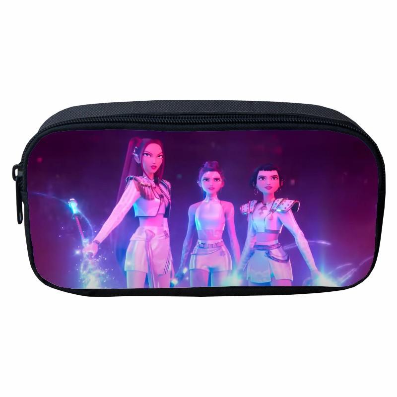 Printed Huntrix Kpop Witch Hunters K-POP Pencil Case, Cartoon Children's Student Storage Stationery Case