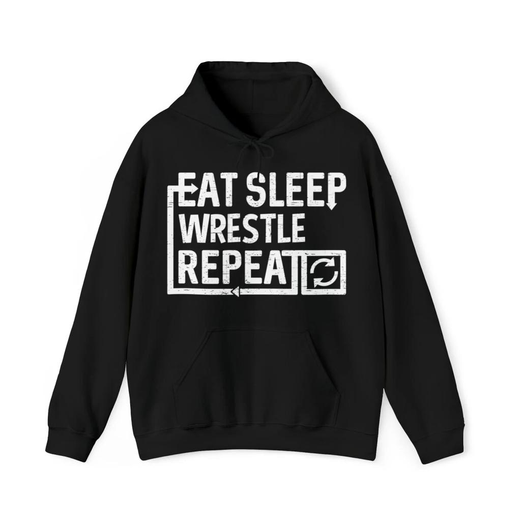 Eat Sleep Wrestle Graphic Hoodie