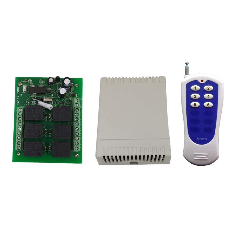 12V 6-Channel Wireless Remote Control Switch with Customizable Modes