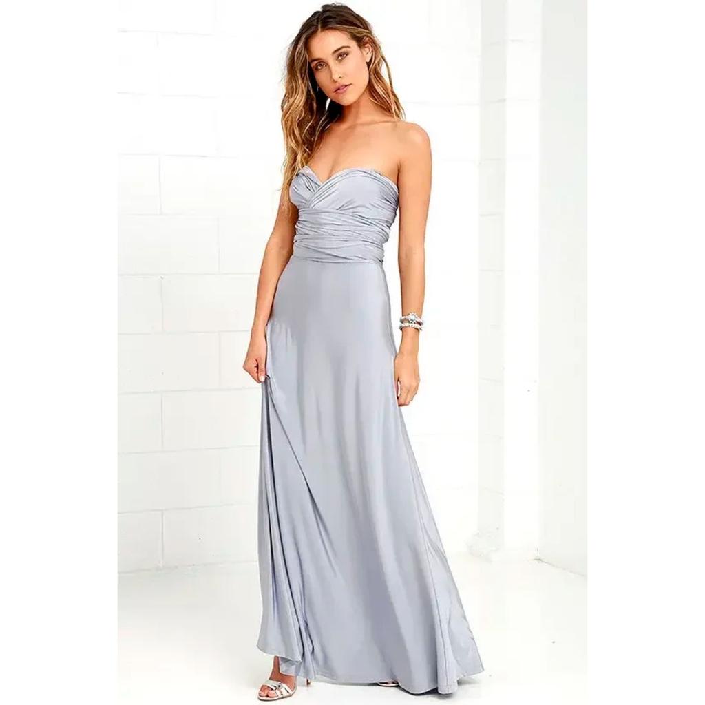Fashion Multi-worn V-neck Vestidos De Fiesta Women Long Dress Sexy Strapped Lady Summer Maxi Dress