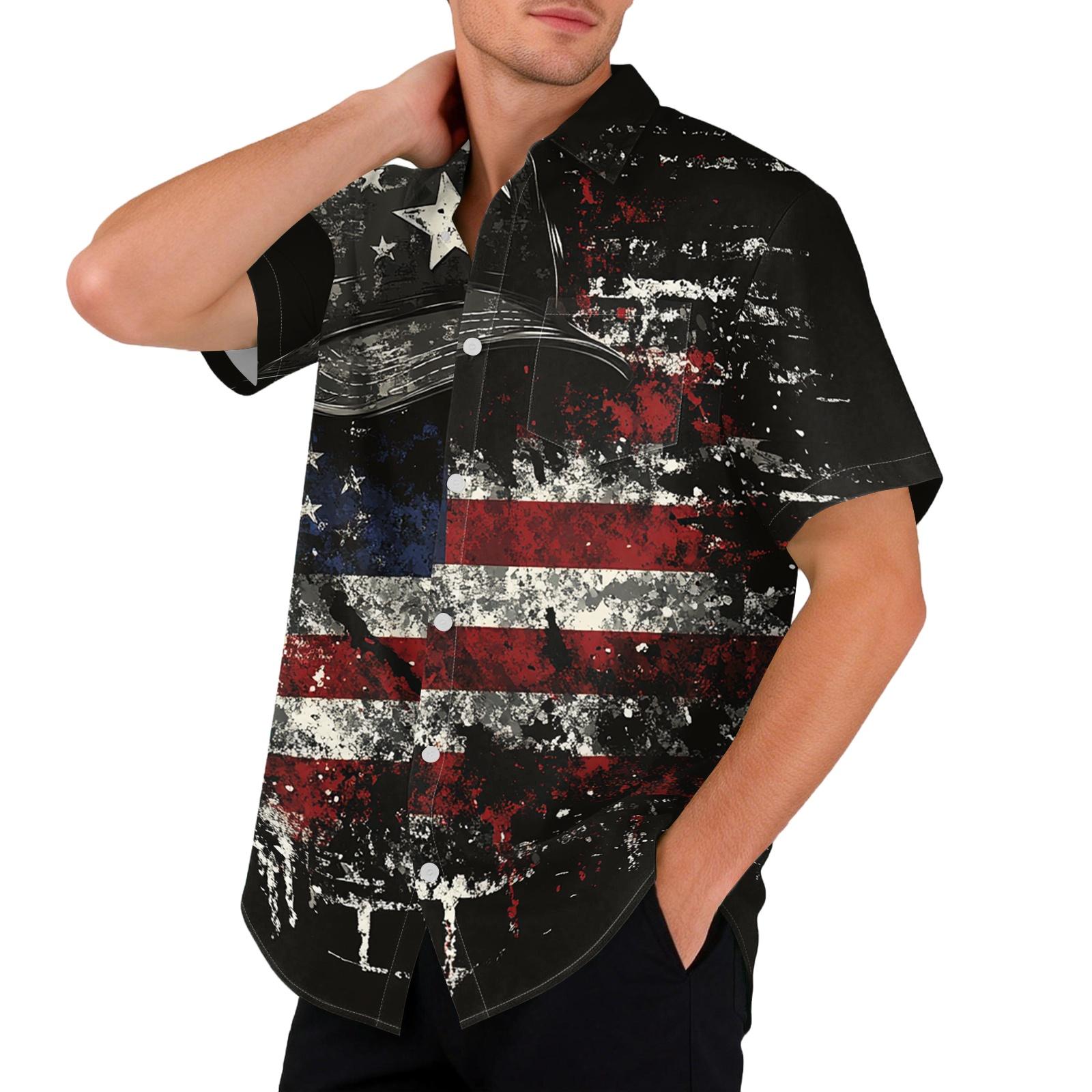 

Men s Short Sleeve Button Down Shirt Casual Print Summer Vacation Beach Shirt Lightweight Breathable Fabric Relaxed Fit M белый