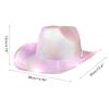 Light Up Cowgirl Hat Colorful Cowboy Hat Halloween Christmas Cow Girl Dress Up Costume Accessories