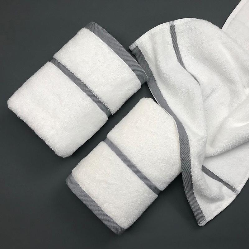 Platinum Satin All-Cotton Bath Towel Set with Embroidery Option