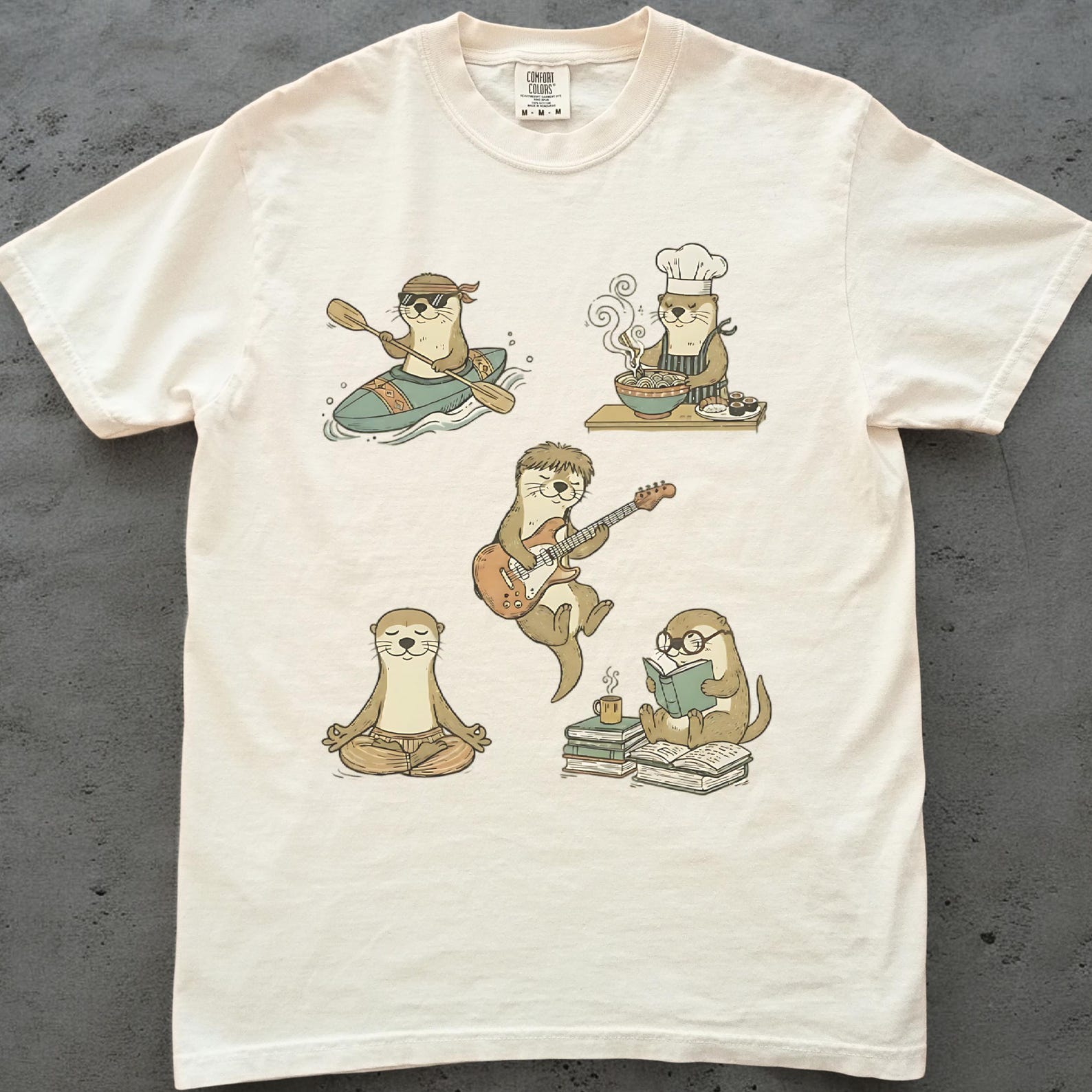 Otter Shirt, Cute Otter Tee, Funny Animal Graphic T shirt, Comfort Colors Otter Lover Gift, Sea Otter Pun Shirt, Cozy Nature Tee L
