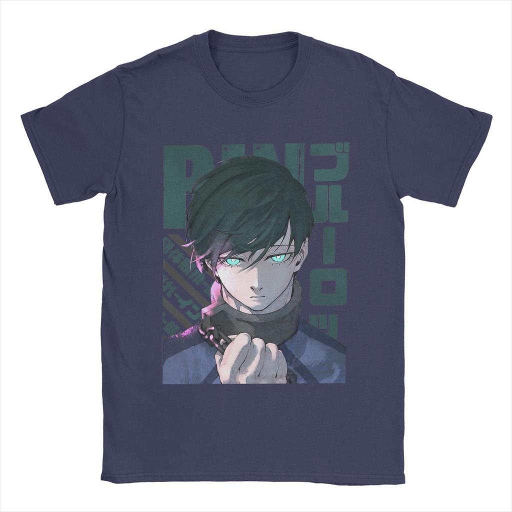 Pánské tričko Blue Lock Rin Itoshi Novinka Bavlněná trička Krátký rukáv Tričko Kulatý výstřih Oblečení Léto