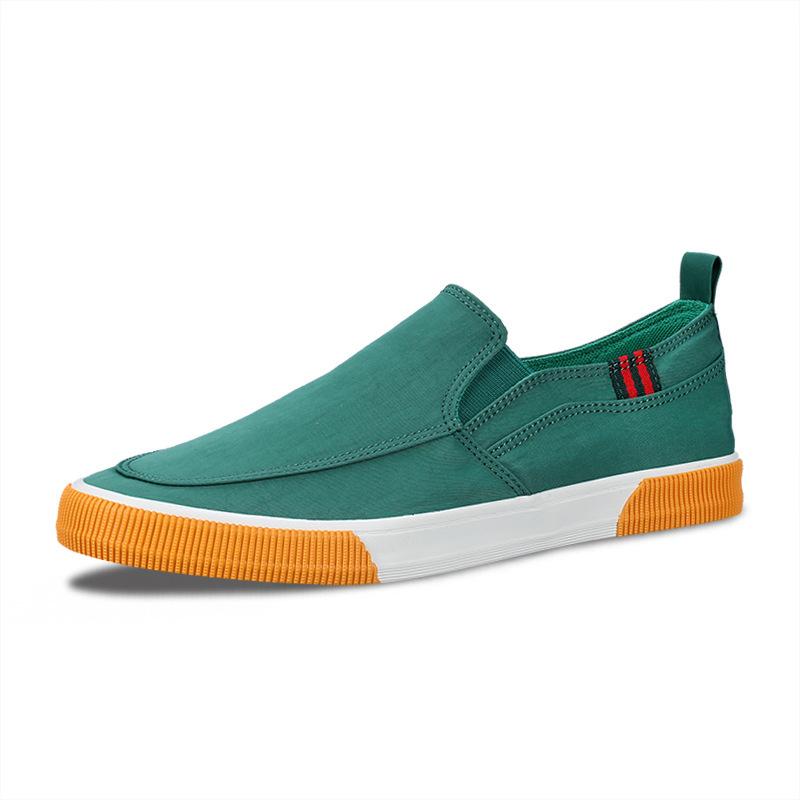 Large Size Men's Canvas Shoes Lightweight and Breathable Casual Slip-On Loafers Wide Cloth Shoes Old Beijing Cloth Shoes