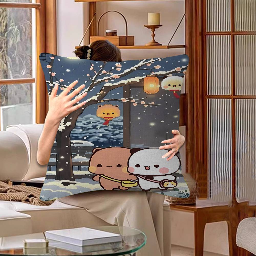 Bubu Dudu Cartoon Cushion Cover Car Throw Pillow Case For Sofa Car Christmas Gift 40X40Cm 45X45Cm