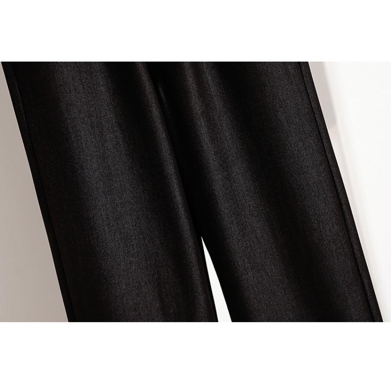 Dimanaf 2025 Plussstørrelse Høst Dame Jeans Elastiske Vide ben Bukser Denim Basic Høy midje Oversize Bukser