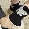 Couple Socks Cute Creative Mid-tube Four-season Socks 3D Cartoon Cat Ding Versatile Ladies Suede Socks