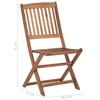 VidaXL Lot de 8 Chaises Pliables de Jardin avec Coussins, Sièges de Terrasse, Chaises de Salle à Manger, Meubles de Patio 3075043