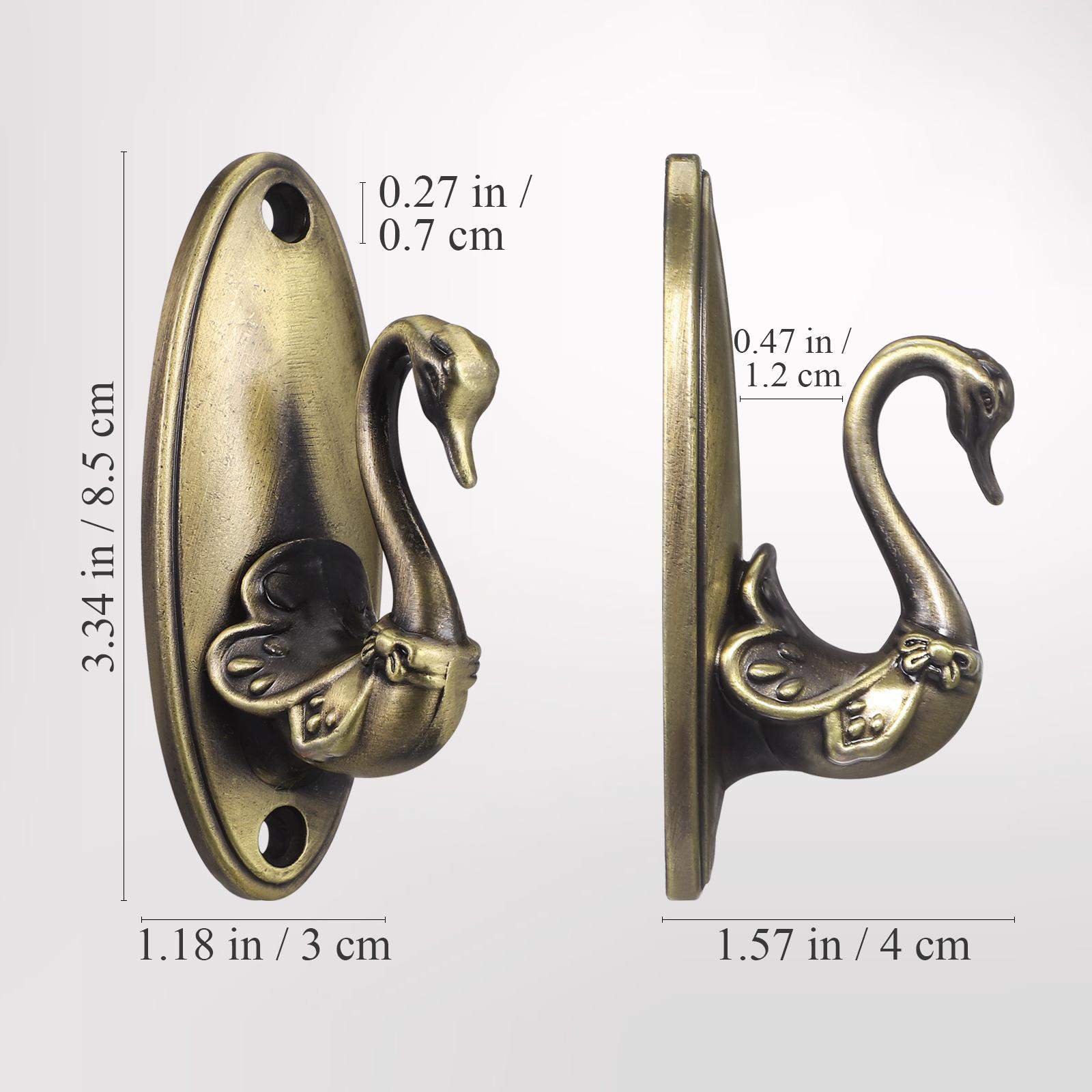 

Black Zinc Alloy Curtain Hooks 8.5X4Cm Vintage Style Wall Mounted Drapery Holdbacks For Design Tieback золотистый