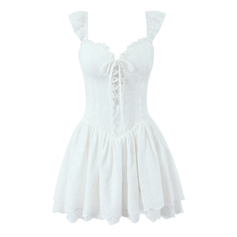 

Ангел Молодежный Взрослый Сердце Вьетнам Нишевый Стиль Французский Милый Чистый Желание Ветер Лямка Летящие Рукава Красивое Платье Феи Платье White fly sleeve S