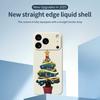 For iPhone 17 Pro Max Case Christmas Tree Potted Plants Pattern Printing Straight Edge TPU Phone Back Cover