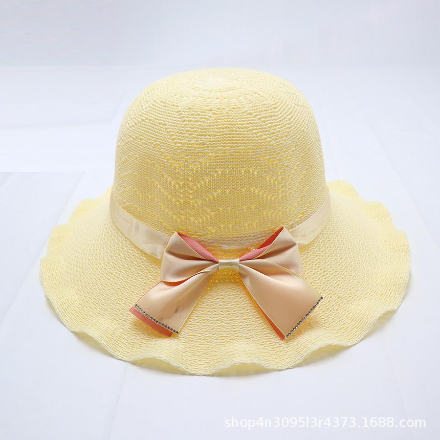 Summer straw hat big brim fashionable flower sweet seaside vacation beach breathable sun protection sun hat women's