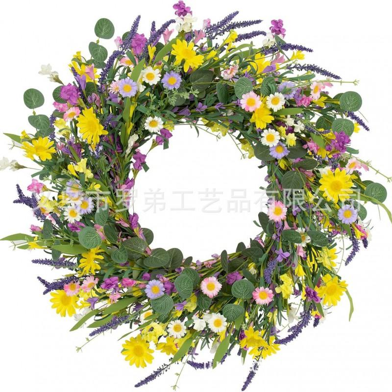 Artificial Flower Wreath Easter Valentines Day Hotel Restaurant Door Decorations