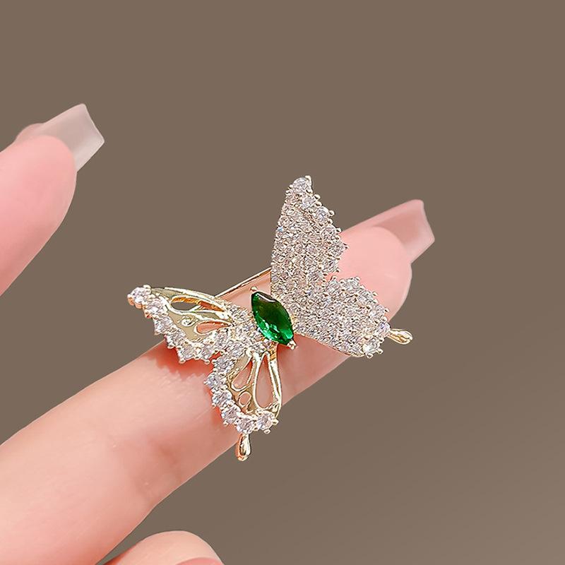 Dancing Butterfly Anti-glare Brooch and Corsage High-end and Cute Female Anti-glare Clasp Elegant Brooch