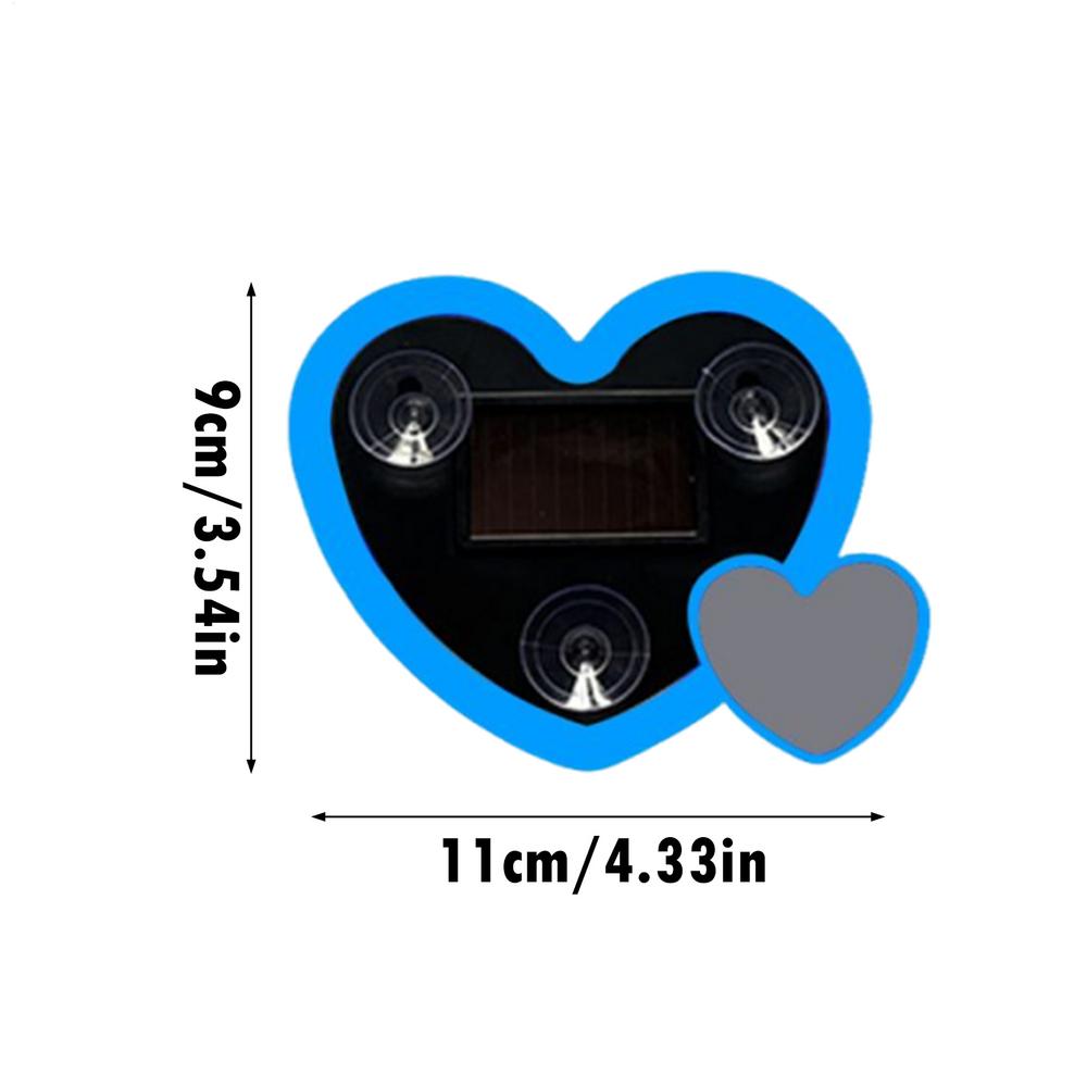 Suction Cup Car Interior Decorative Lamps Love Heart Shape Atmosphere Lamp Light Solar Powered Auto LED Ambient Lights