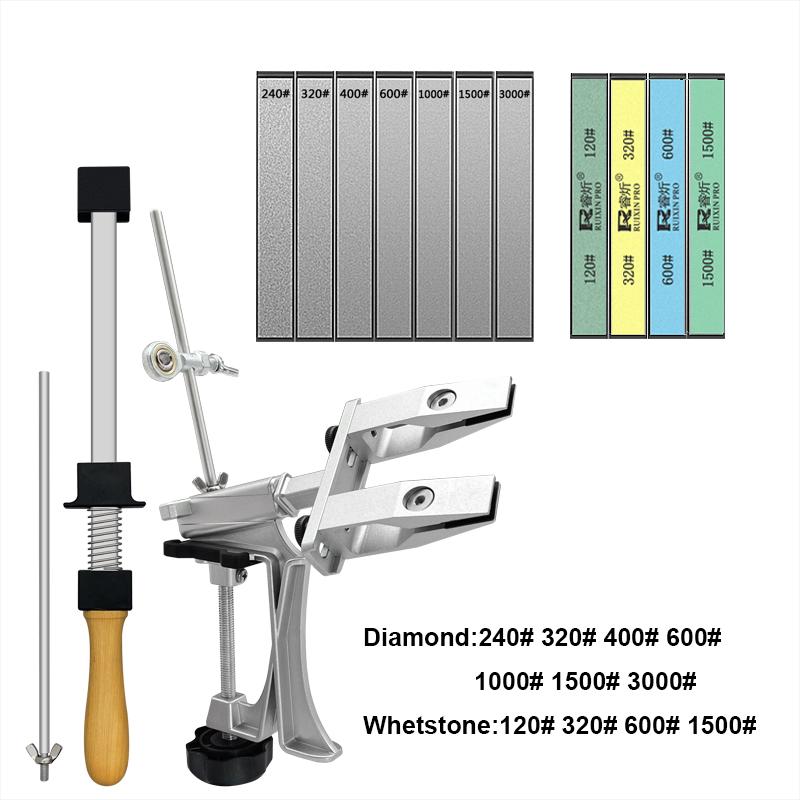 XK Fixed Angle Knife Sharpener Sharpening Stone Set Professional Knife Machine Whetstone Grinder System Diamond  Kitchen Tools