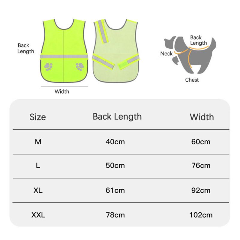 Breathable Waterproof Reflective Dog Safety Vest Adjustable Night Walking Security Camping Dog Clothes Pet Outdoor Exclusive