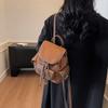 Autumn and winter retro women's backpack new commuter versatile backpack fashionable contrasting color going out small schoolbag