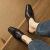 Fashion 2025 Fashion Covered Toe Genuine Leather Slippers Women Thick Heels Casual Mules Summer Daily Walk Sheepskin Leather Slippers