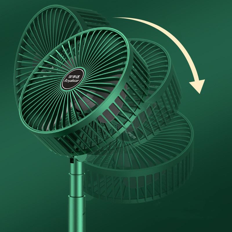 Stand Fan 6 Inch Folding Portable Telescopic USB Rechargeable Battery 3 Speeds Super Quiet Adjustable Height