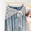 Korean Style Layered Gauze Lace Skirt with Headscarf - Spring/Summer Women's Versatile Short Skirt & Butt Cover