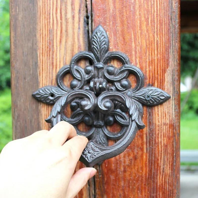 Door Knocker Cast Iron OWL Decorative Doorknocker Wrought Iron Door Handle Latch Antique Gate Ornate Bird Home Office