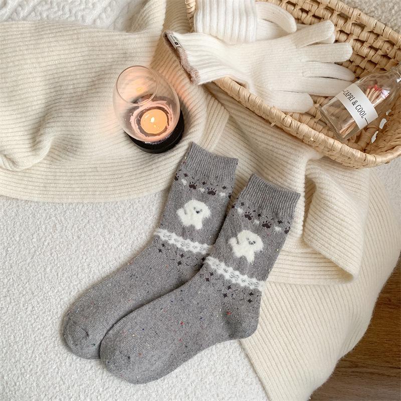 Summer Socks Boneless Stitched Cotton Socks Hollow Bow Thin Breathable Mid-High Thin Cotton Socks