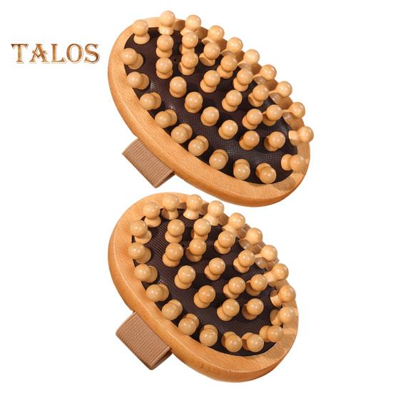 Holz Körpermassagebürste mit Handschlaufe Ergonomisch Männer Frauen Meridian Schulter Nacken Körper Anti-Cellulite Massagegerät Peelingbürste Guasha Werkzeug