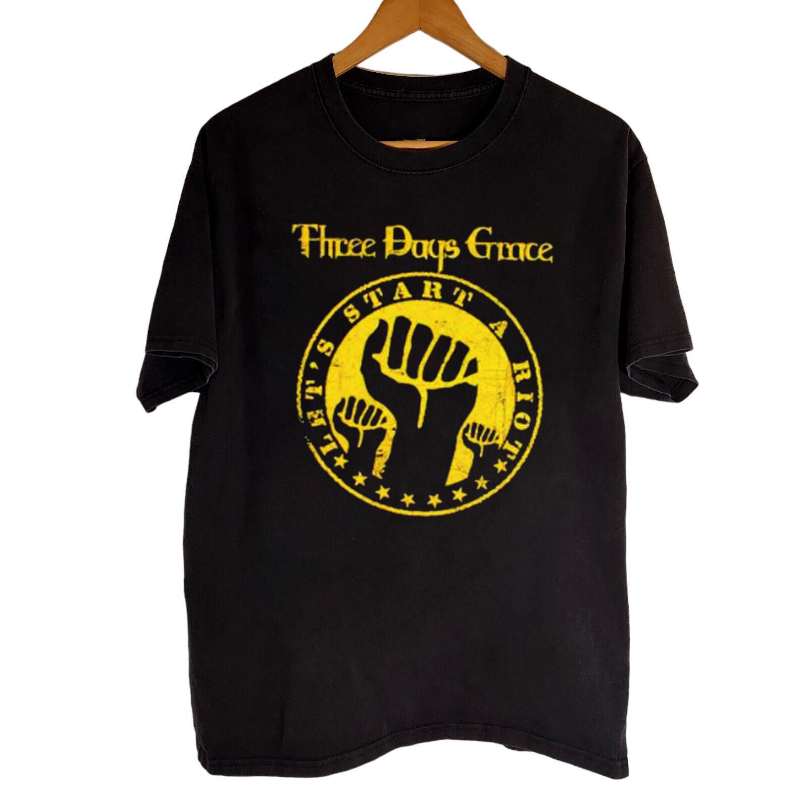 Three Days Grace Let s Start A Riot Collection Black All Size S-5XL Shirt M