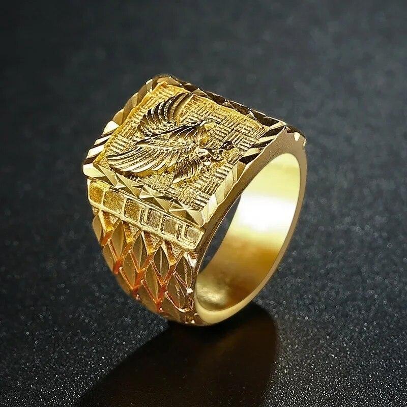 Domineering Metal  Men's Ring Punk Style Enamel Animal Male Rings Jewelry Hand Accessories