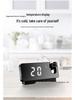 LED Large Screen Smart Alarm Clock with Temperature, Humidity Projection, Mirror Finish, and Backlight