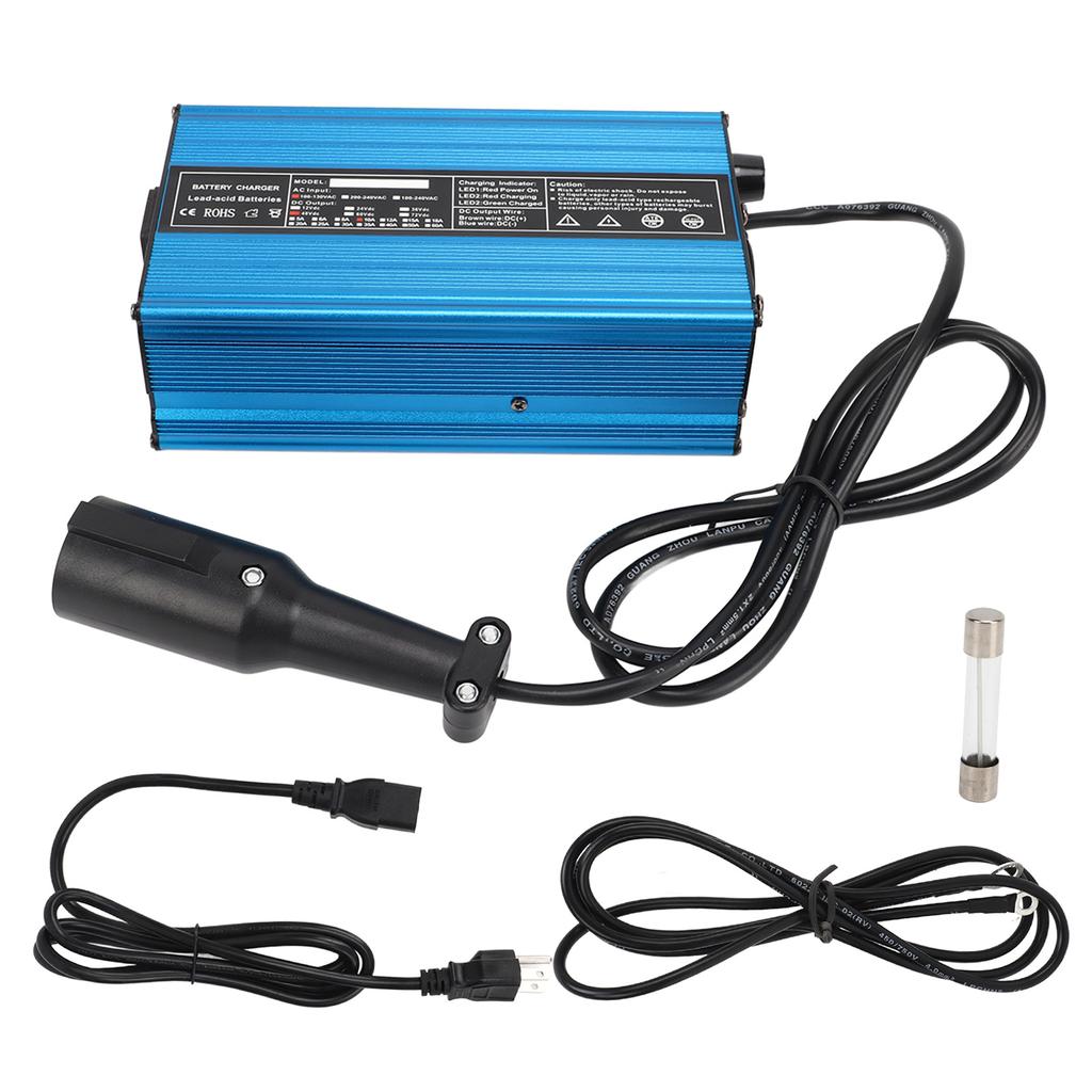 Golf Cart Ladegerät DC 48V 10A 3-Pin Rund   Universell passend für Golf Carts mit 48 Volt System