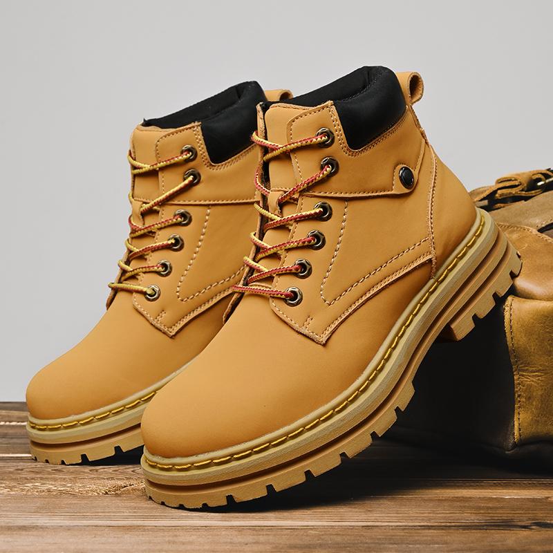 

Мужские ботинки из натуральной кожи, зимние ботинки в стиле ретро ручной работы, водонепроницаемые ботинки для снега, высококачественная мужская обувь, большие размеры 41