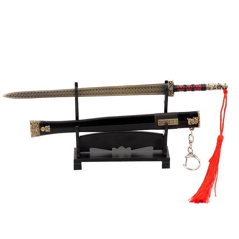 [Nekokamiyama] Three Kingdoms Heroic General Weapon Zhou Yu Gongjin's Sword, Total Length 22cm / Miniature Figurine Collector's Decor