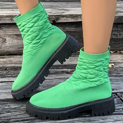 Women's Socks Shoes 2025 Spring Autumn New Fashion Breathable Casual Wedges Platform Ankle Boots Zapatos De Mujer Goth Boots