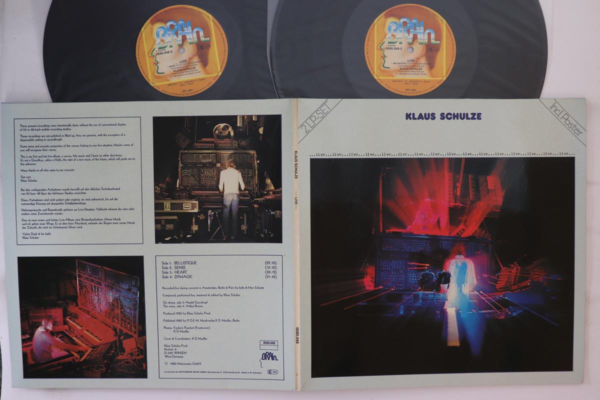 

LP Record KLAUS SCHULZE - Live 00800482 BRAIN 1980 Germany Rock Used