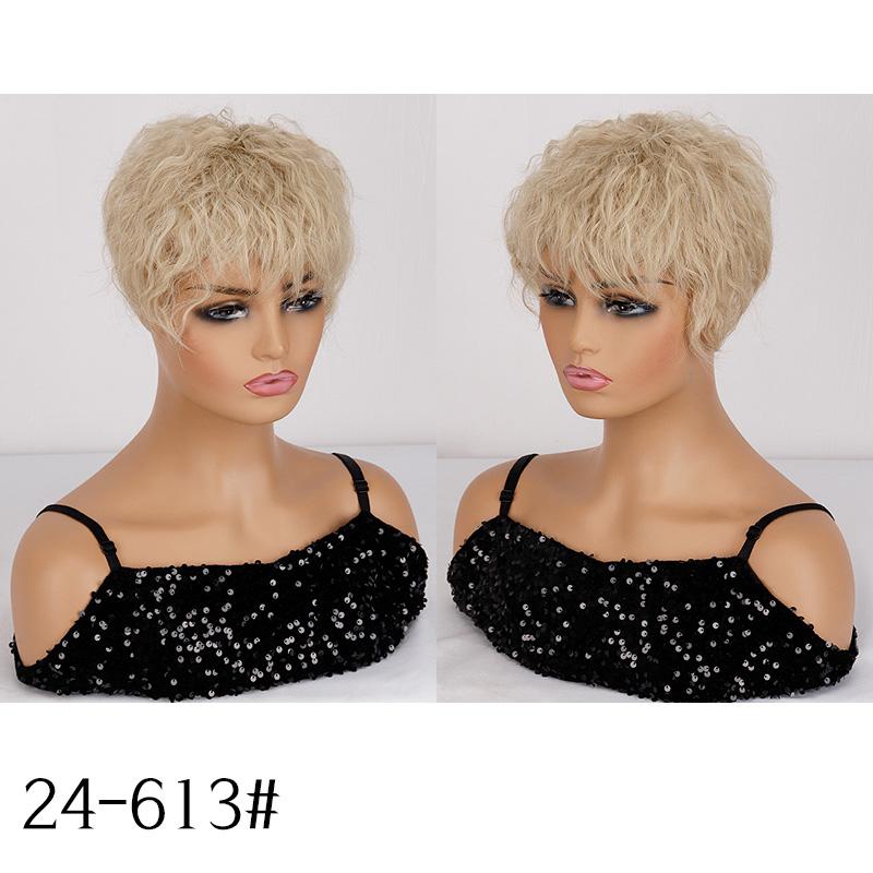 

XINRAN женская мода короткие вьющиеся серые наращивание волос из синтетического волокна 3D воздушная челка для женщин повседневная одежда