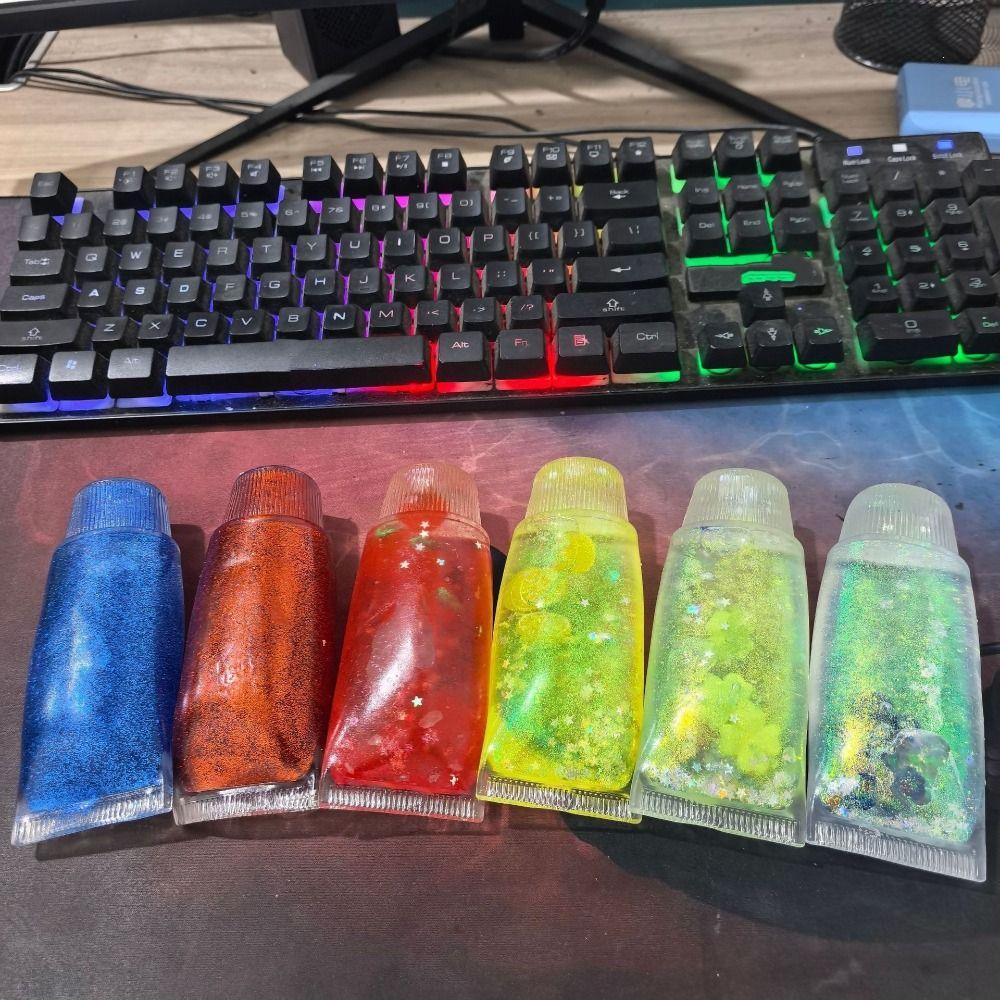 Glitzer Frucht Zahnpasta Squishy Spielzeug Nicht-Rückprall Formbar Gesichtsreiniger Fidget Kneten Weich Elastisch Squishy Spielzeug Kinder Erwachsene