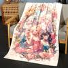 Cozy Cartoon Princess Flannel Printed Blanket Suitable for All Seasons Suitable for Living Room Office Sofa and Travel 180x250CM