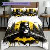 3pcs Duvet Cover Set (1*Duvet Cover + 2*Pillowcase, Without Core),Batman Print Bedding Set, Bedroom Decor, All‑Season, Birthday Gift