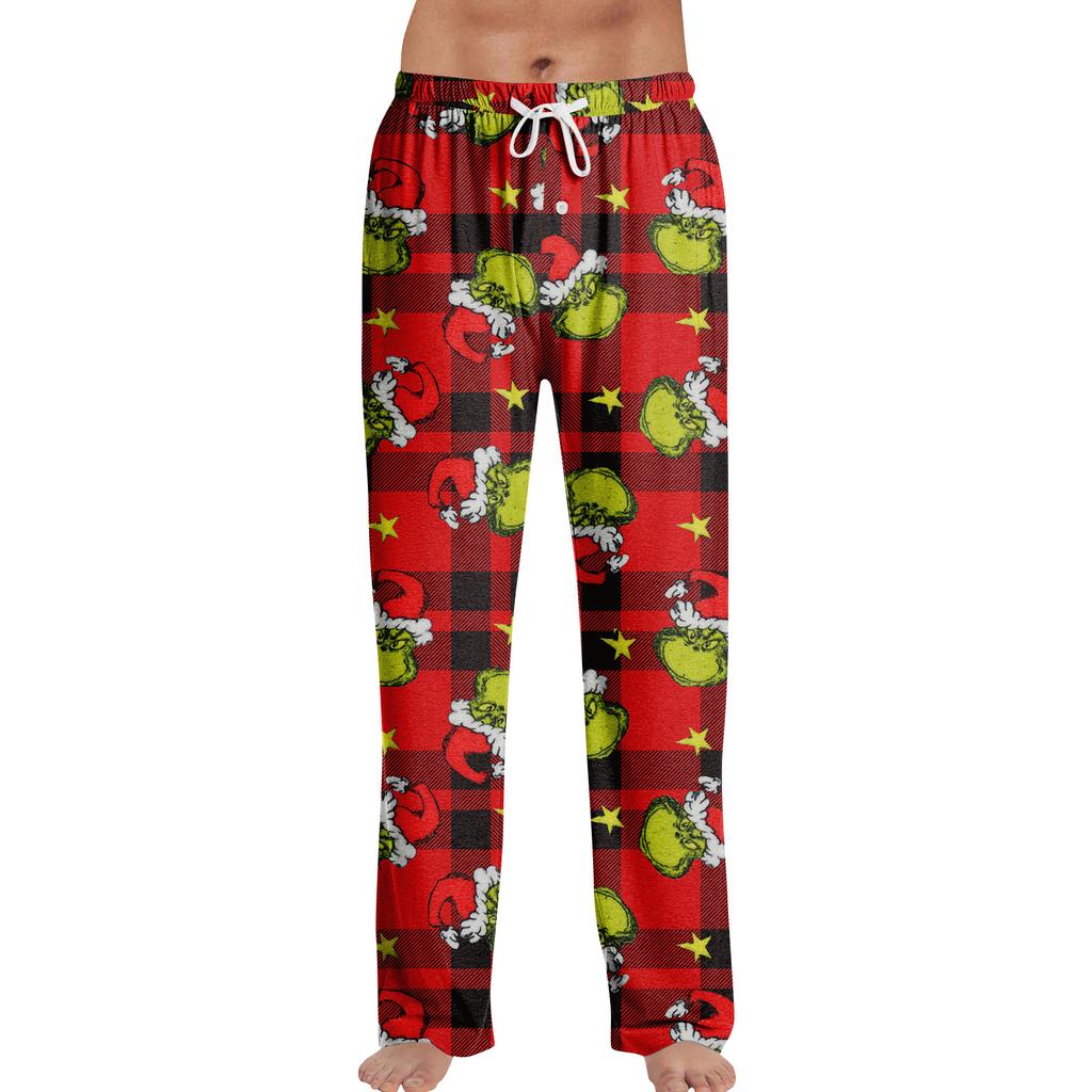 Anime Pajama Pants Sleepwear Casual Drawstring Elastic Waist Pants Comfy Straight Yoga Loose Trousers