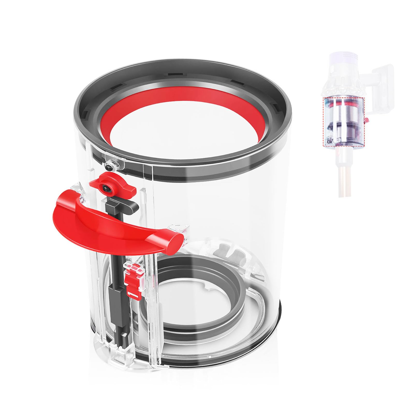 

Yivy Сміттєвий контейнер для Dyson Маленький контейнер Пилозбірник Прозорий контейнер Запчастини для пилососа Сумісні Замінні частини Каністра для пилососа Замінна насадка