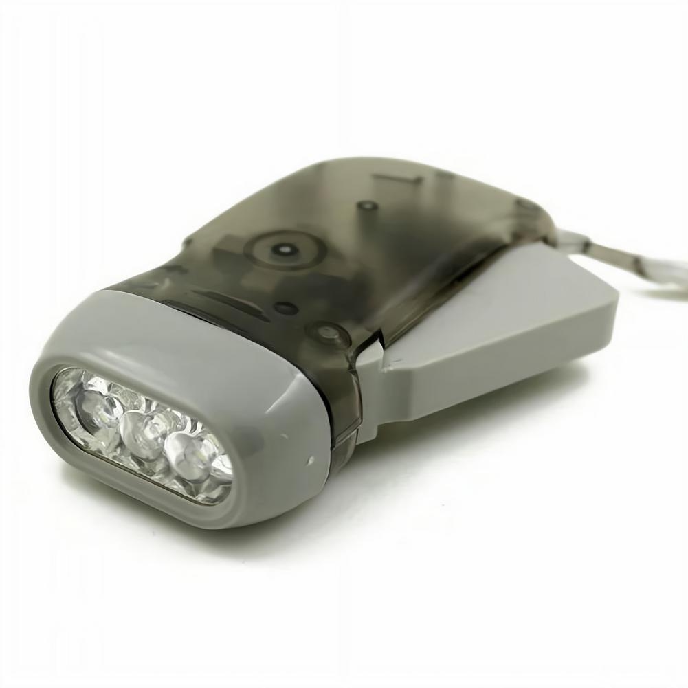 3 Colors Hand Pressing Dynamo Crank Power Wind Up Flashlight Mini Self Generating Torch LED Camping Lamp Light for Outdoor Home